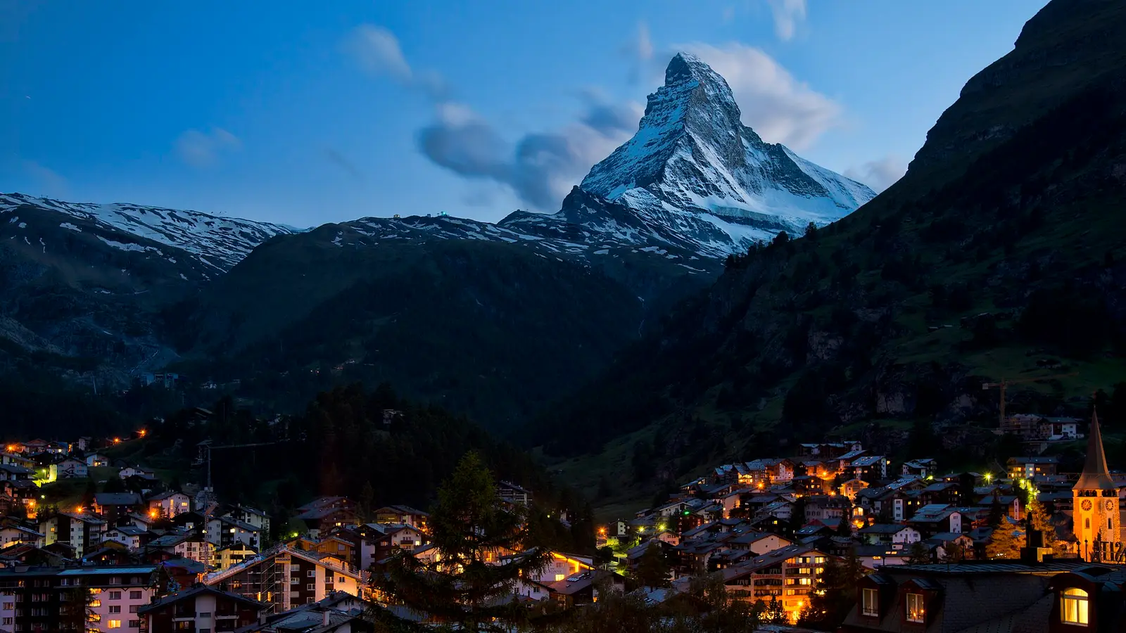 Zermatt, Valais, Switzerland — zermatt switzerland matterhorn night 2012